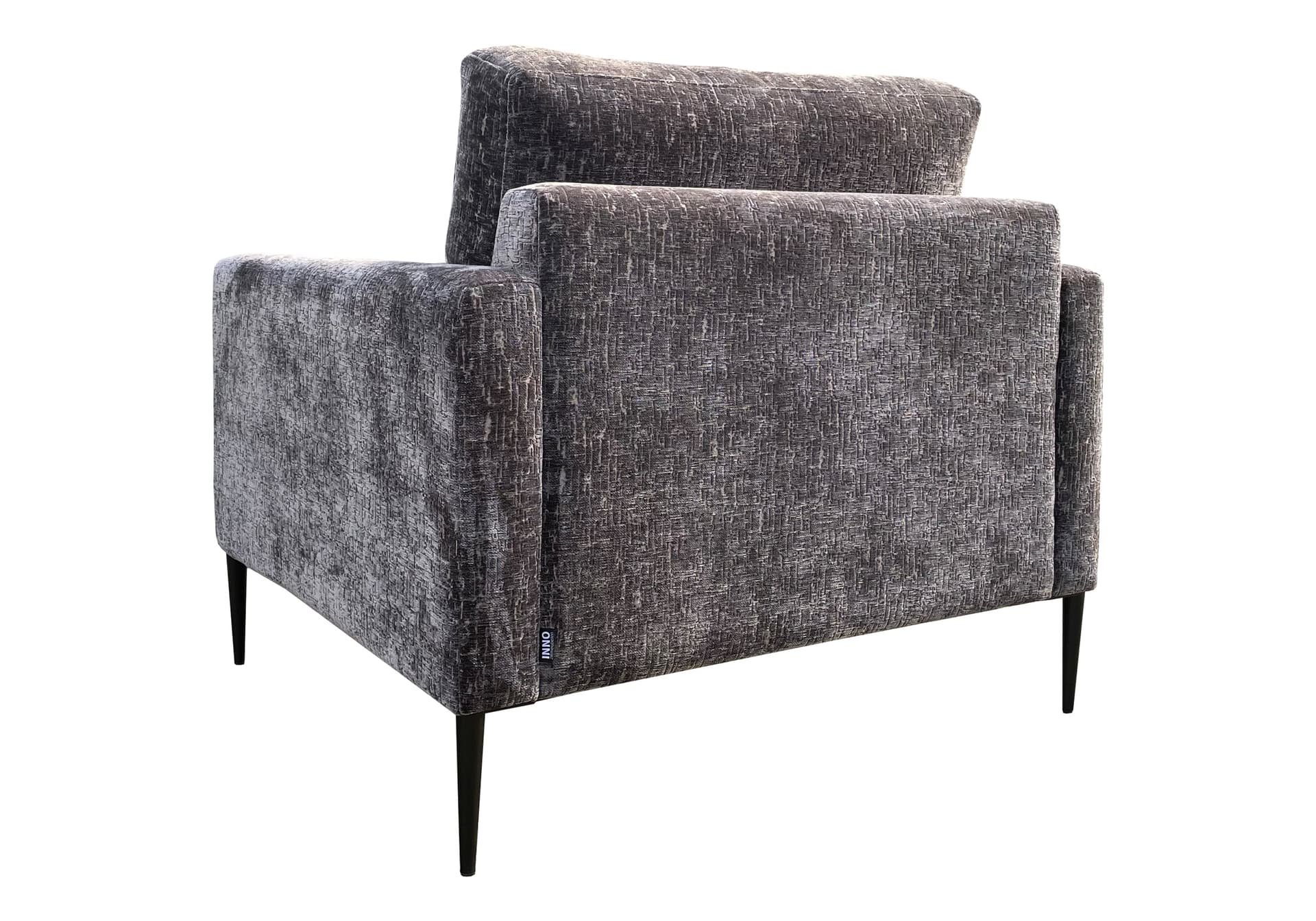 Bruine velvet loveseat Tess op zwarte poten
