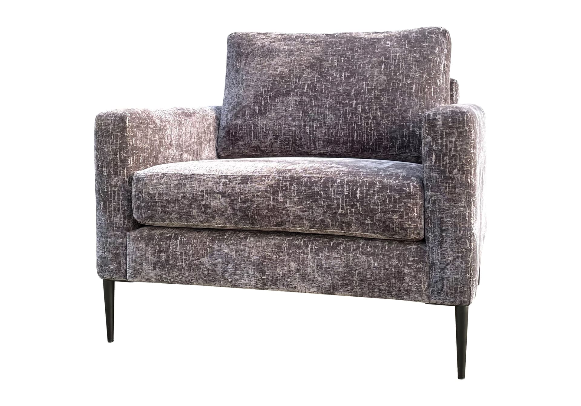Bruine velvet loveseat Tess op zwarte poten