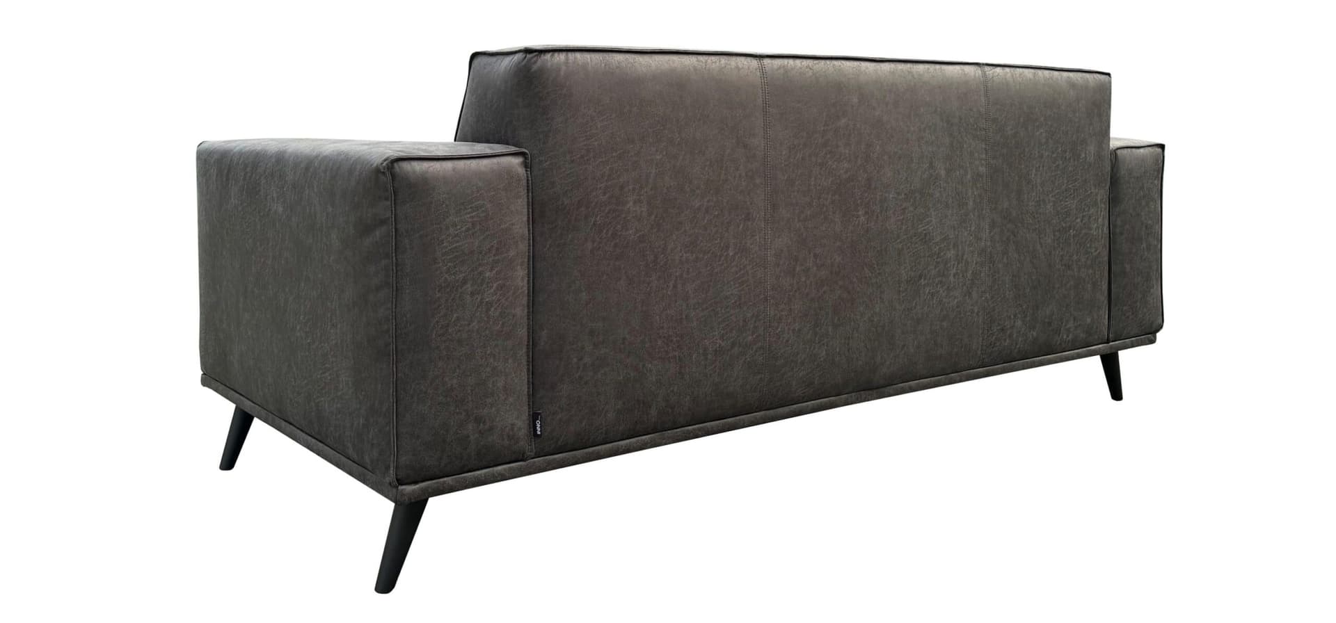 2-zitsbank in ecoleather met zwarte retro poten