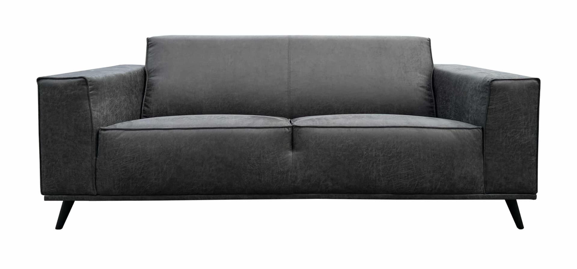 2-zitsbank in ecoleather met zwarte retro poten