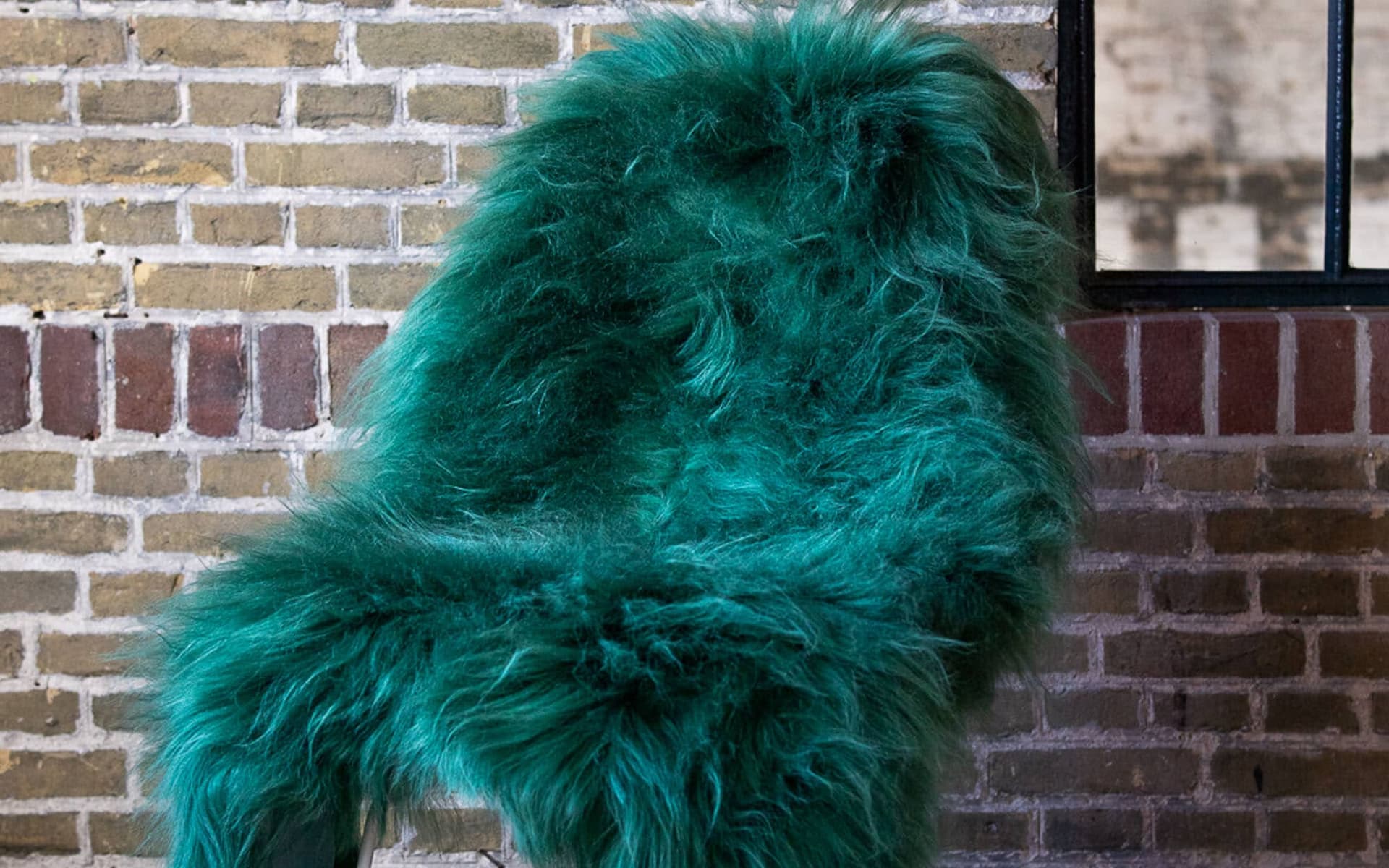 IJslandse schapenvacht turquoise