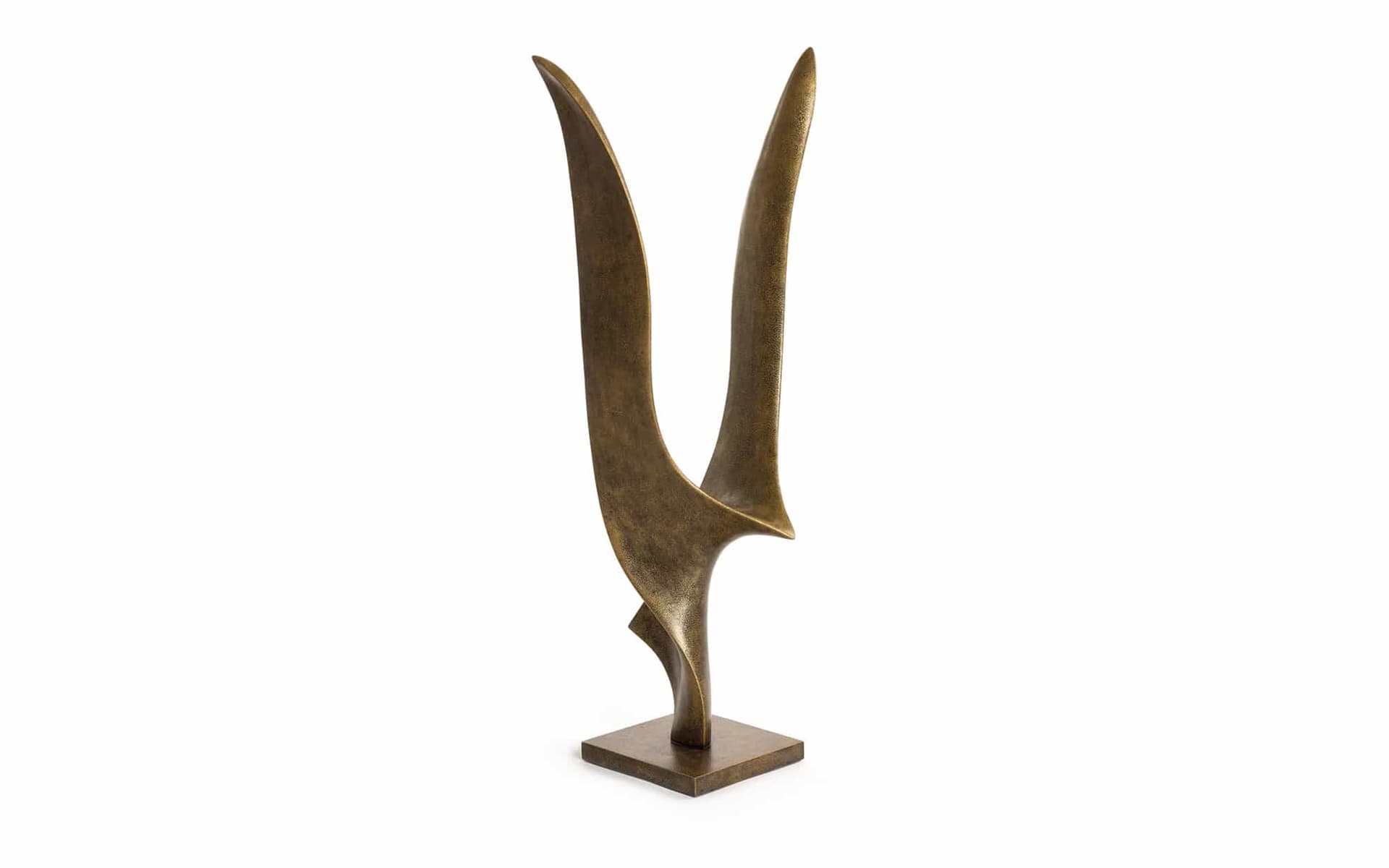 Sculptuur Charlie Gold, gouden vogel