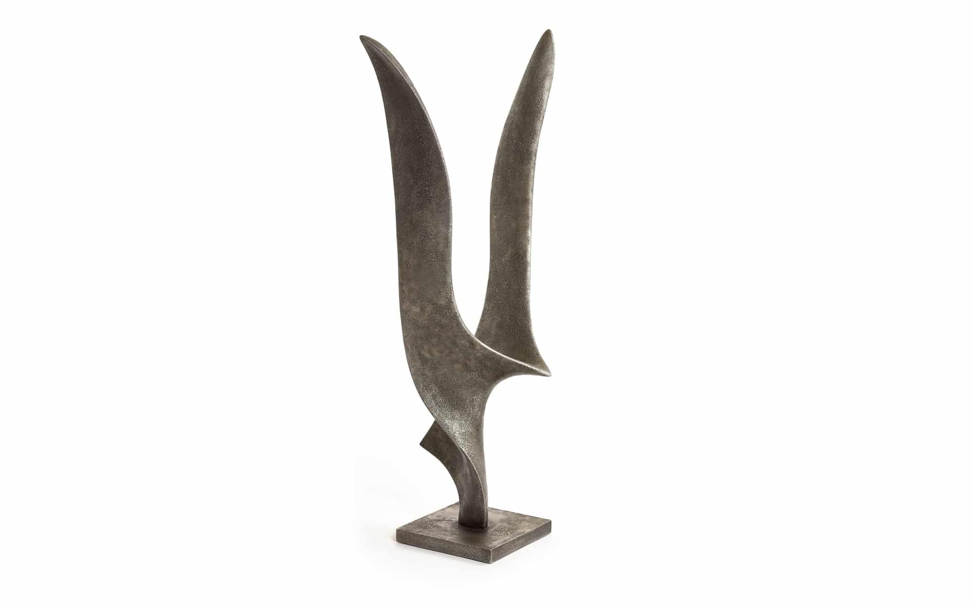 Sculptuur Charlie Grey, grijze vogel