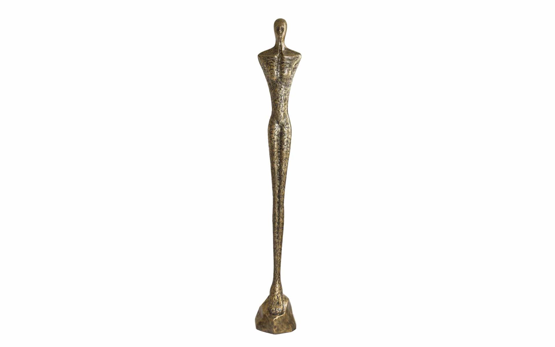 Sculptuur Lady XXL Gold, gouden vrouwen beeld