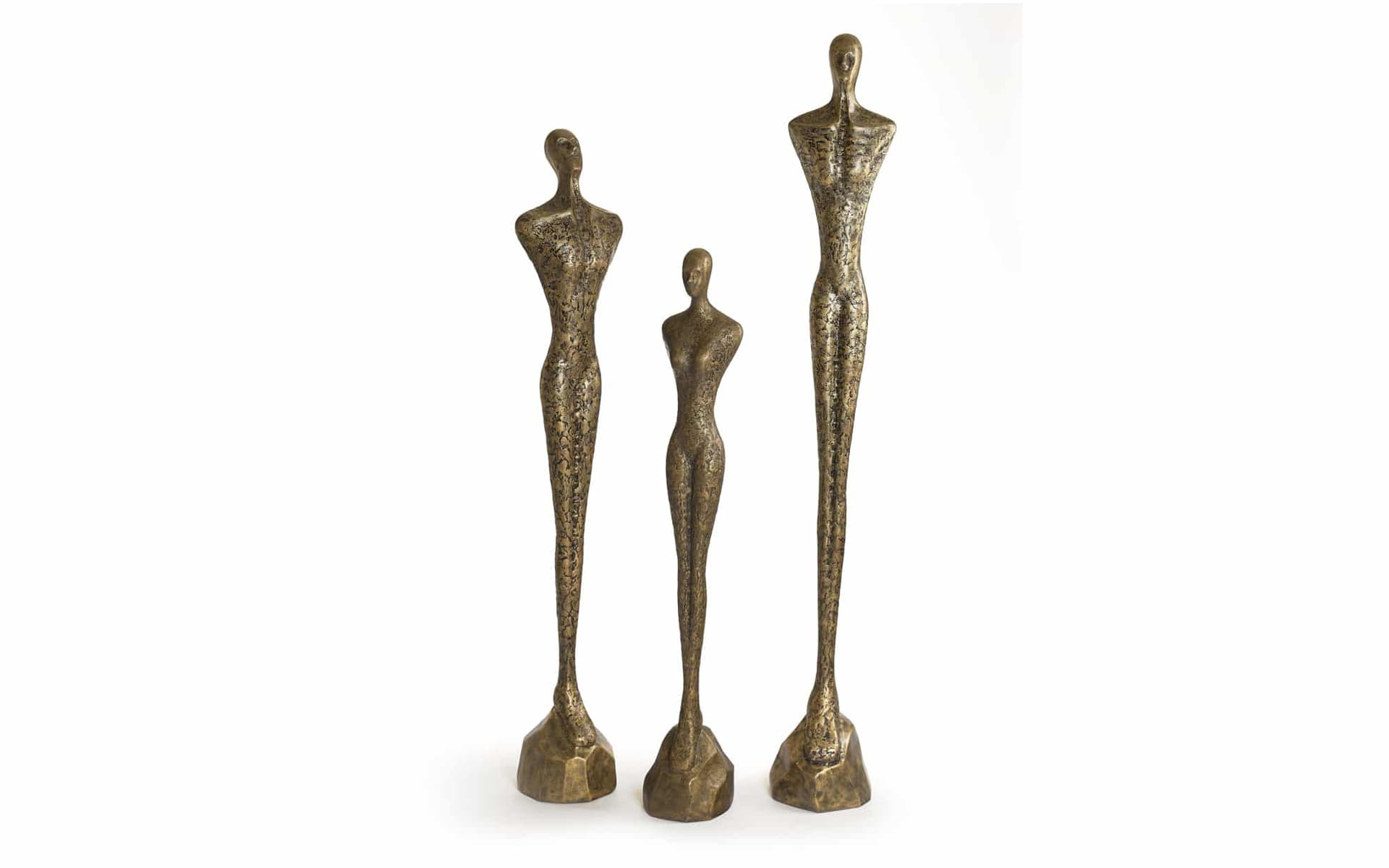 Sculptuur Lady S Gold, gouden vrouwen beelden
