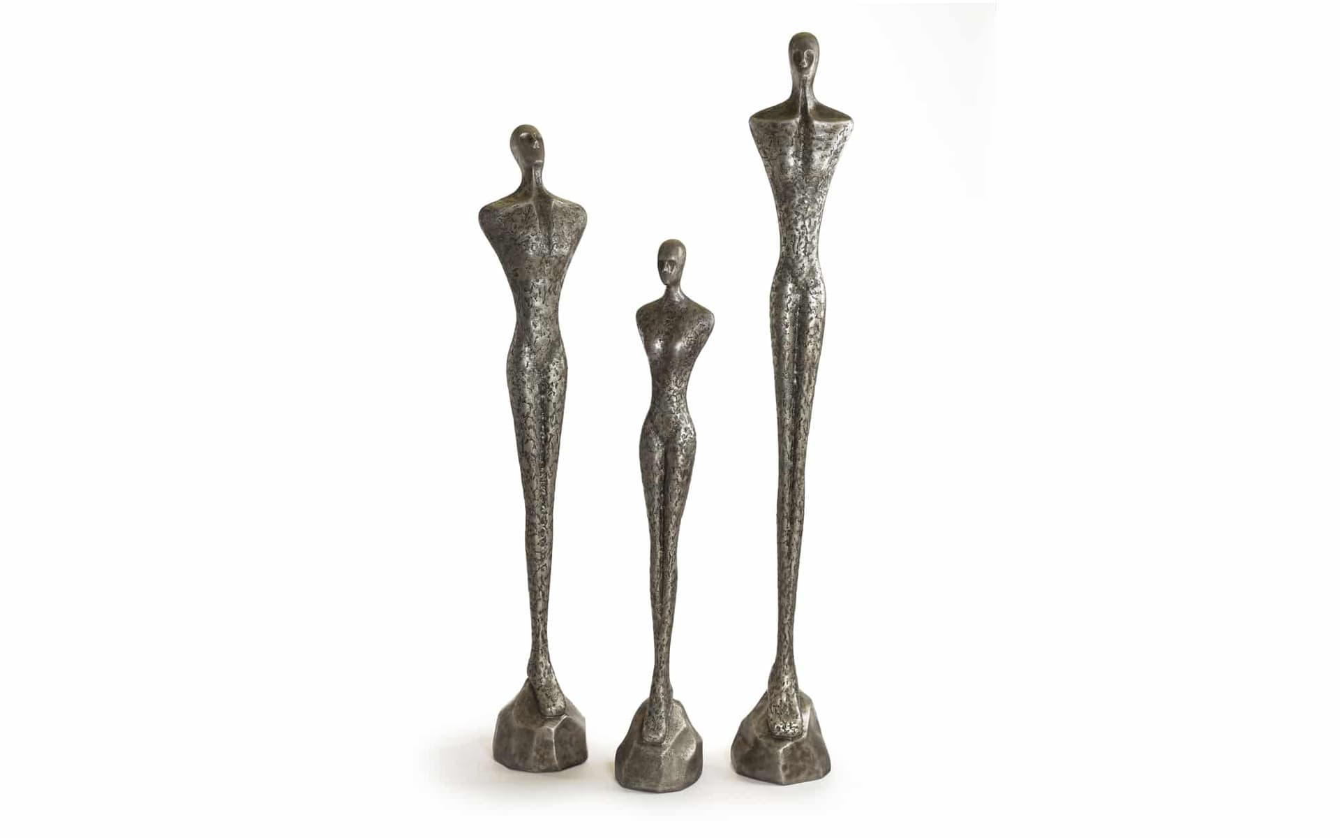 Sculptuur Lady XS Silver, zilveren vrouwen beelden