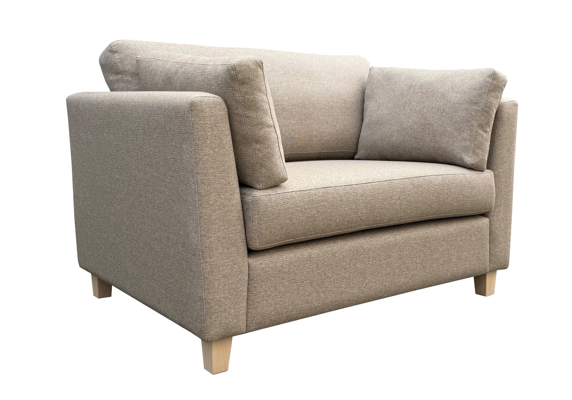 Bruine klassieke loveseat Finn