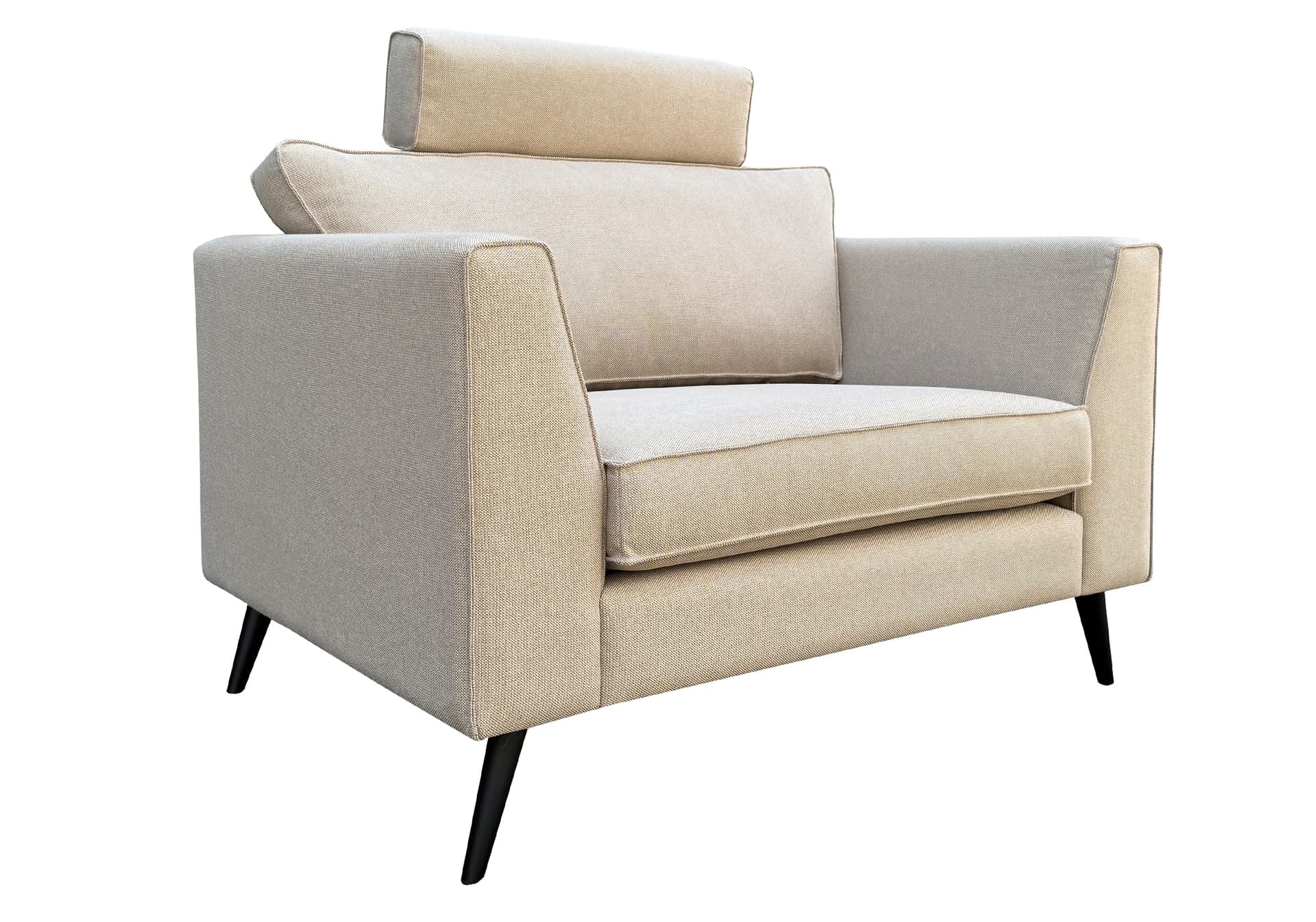 Beige loveseat Zoë met hoofdsteun
