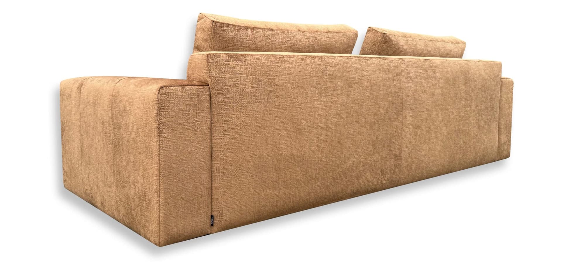 Moderne 4-zitsbank Mae in bruine retro velvet stof
