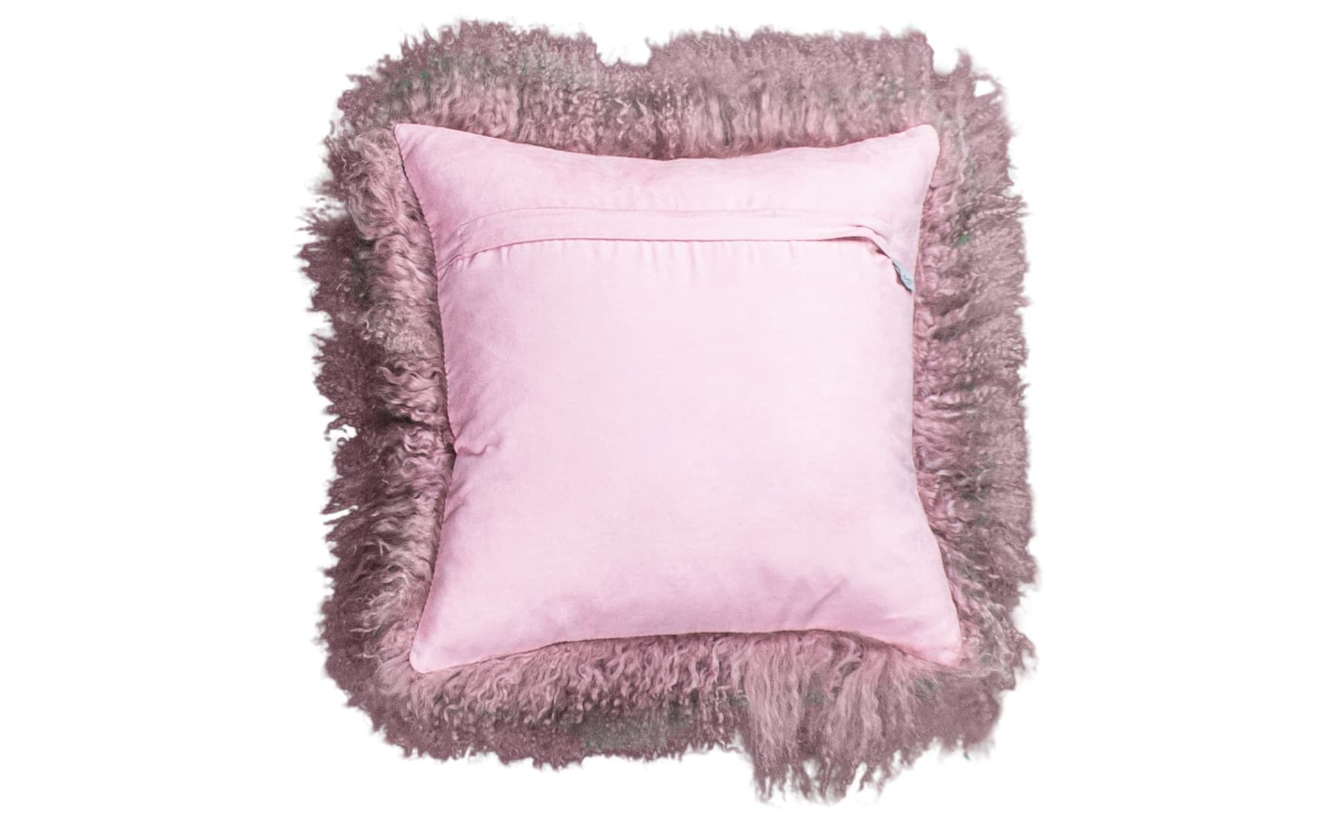 Schapenvacht sierkussen Tibet Roze 45x45cm