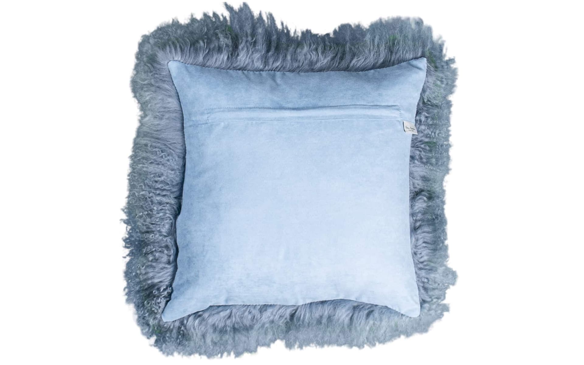Schapenvacht sierkussen Tibet Blauw 45x45cm