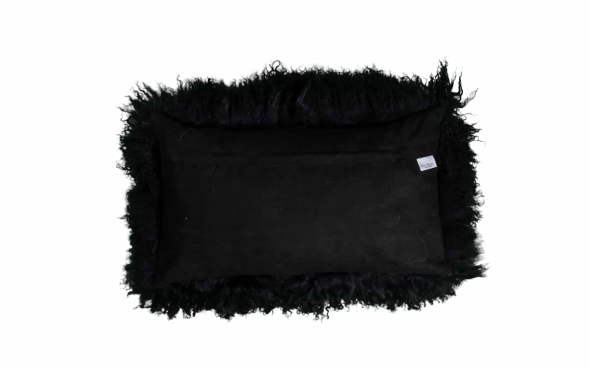 Schapenvacht sierkussen Tibet Zwart 30x50cm