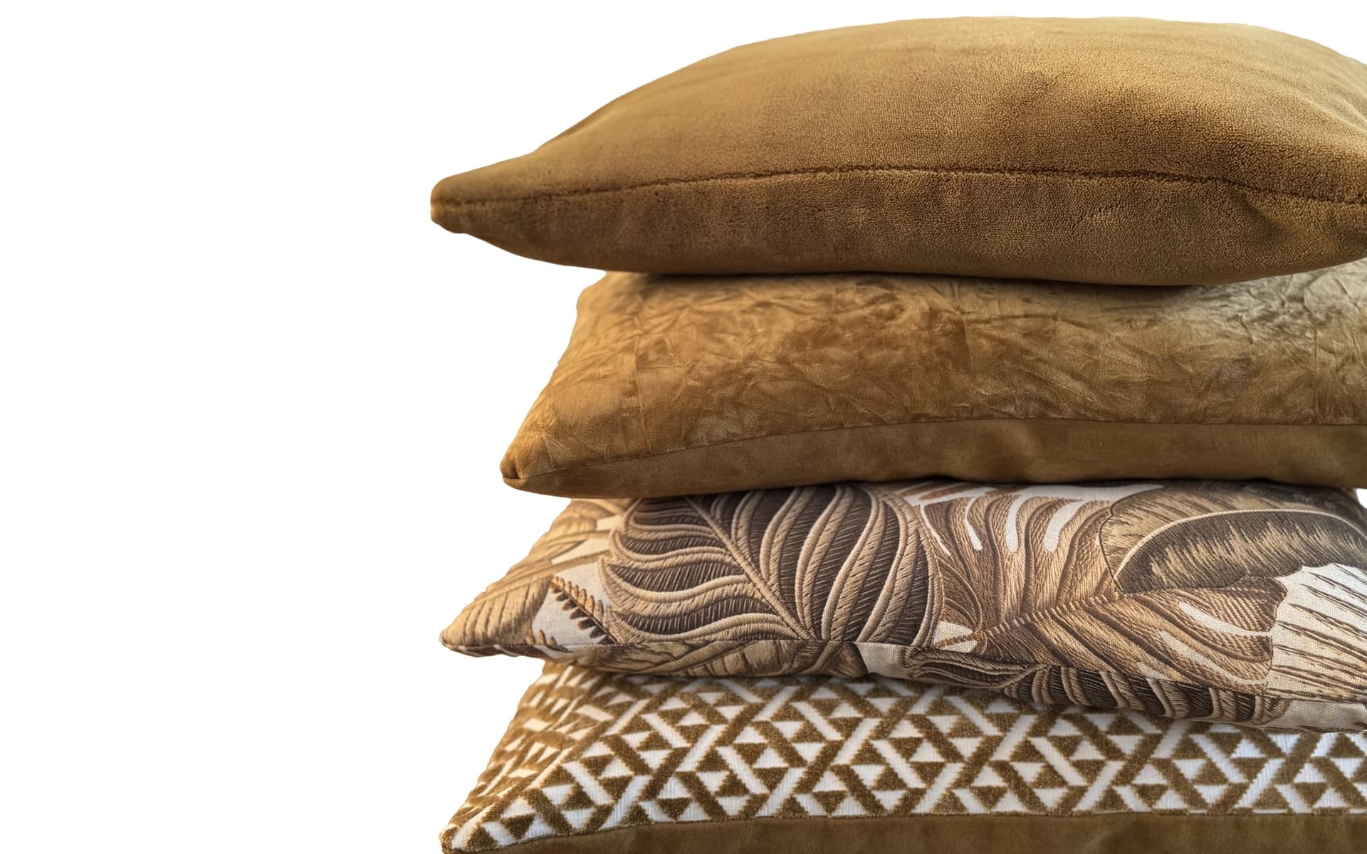 Diverse gele sierkussens
