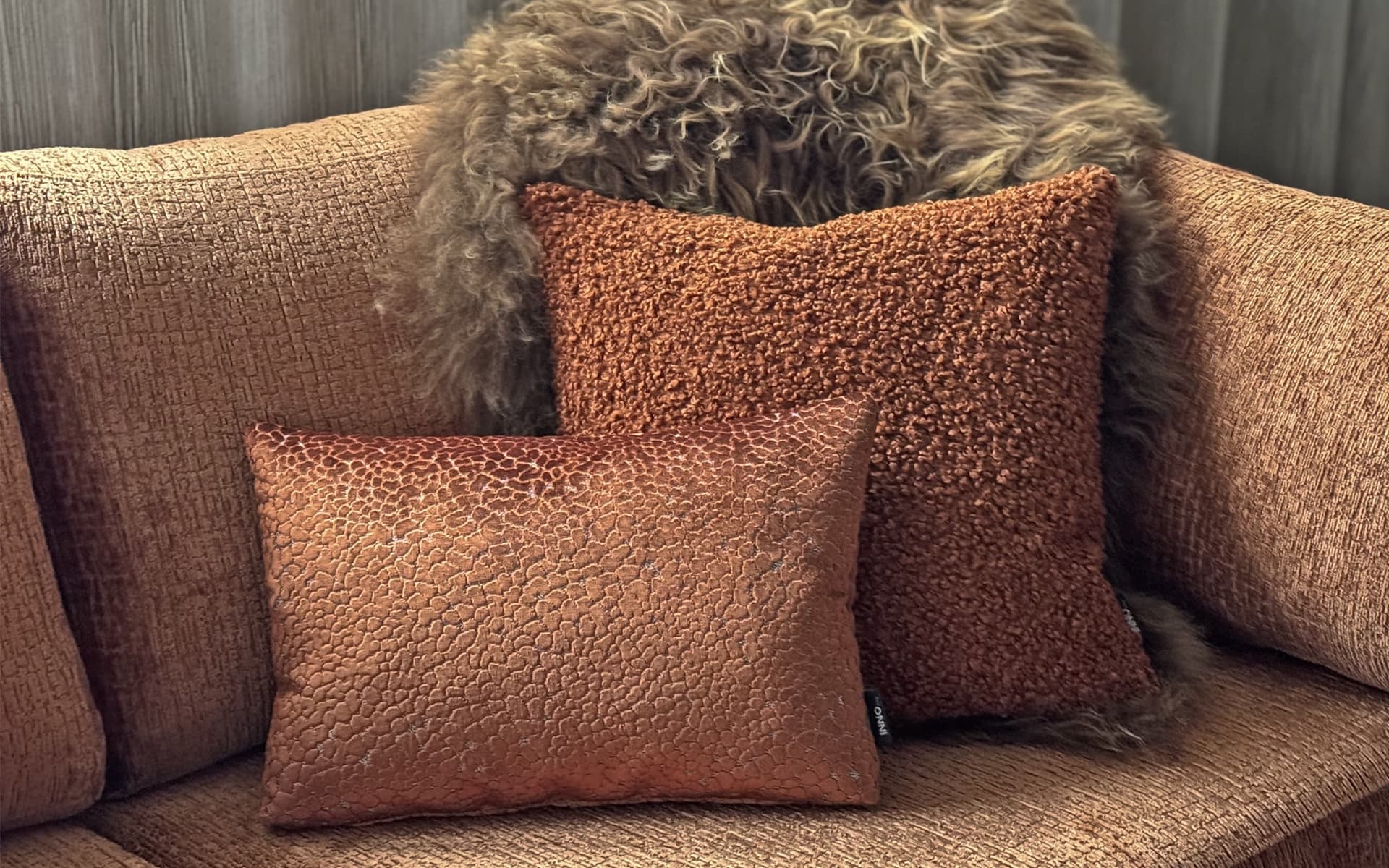 Beige, bruin luxe sierkussen 35 x 55 cm