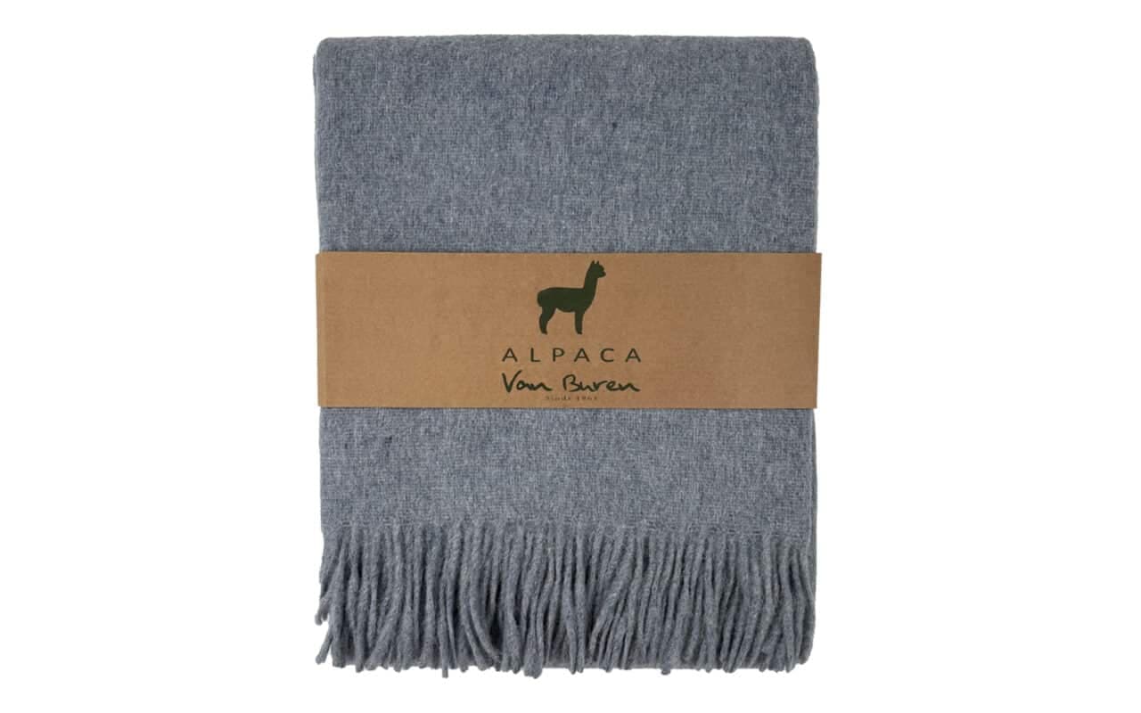 Alpaca plaid van Buren Lichtblauw