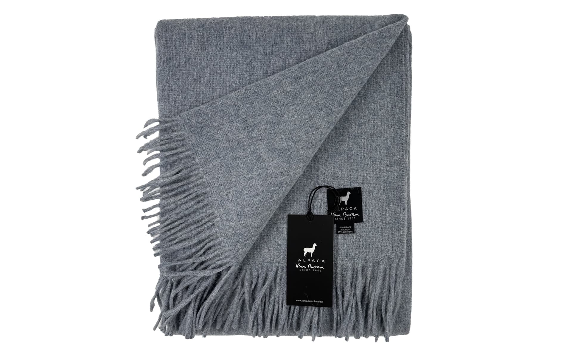Alpaca plaid van Buren Lichtblauw