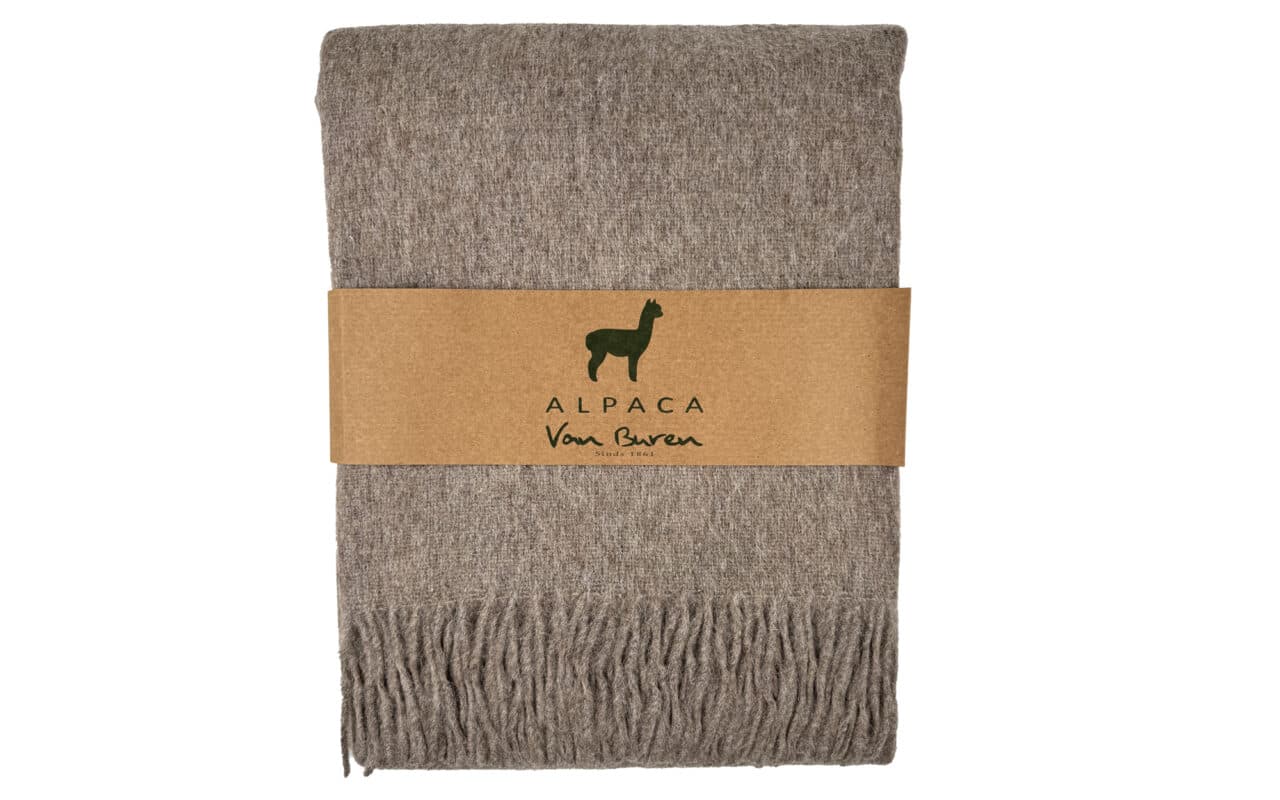 Alpaca plaid van Buren Beige