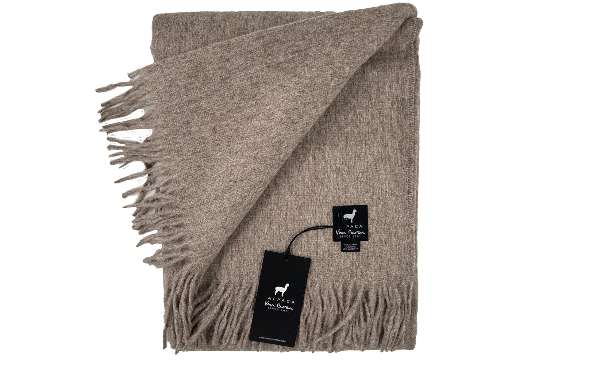Alpaca plaid van Buren Beige