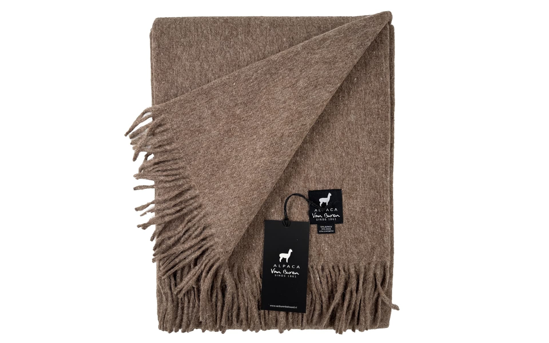 Alpaca plaid van Buren Chocolade