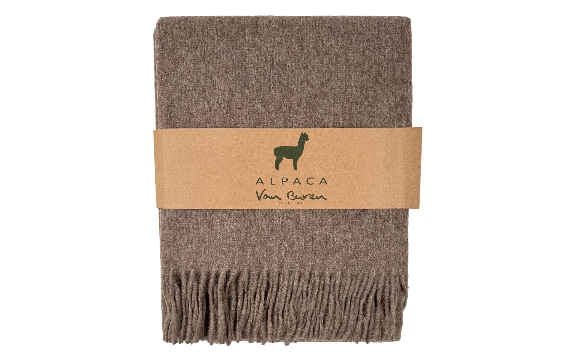 Alpaca plaid van Buren Chocolade