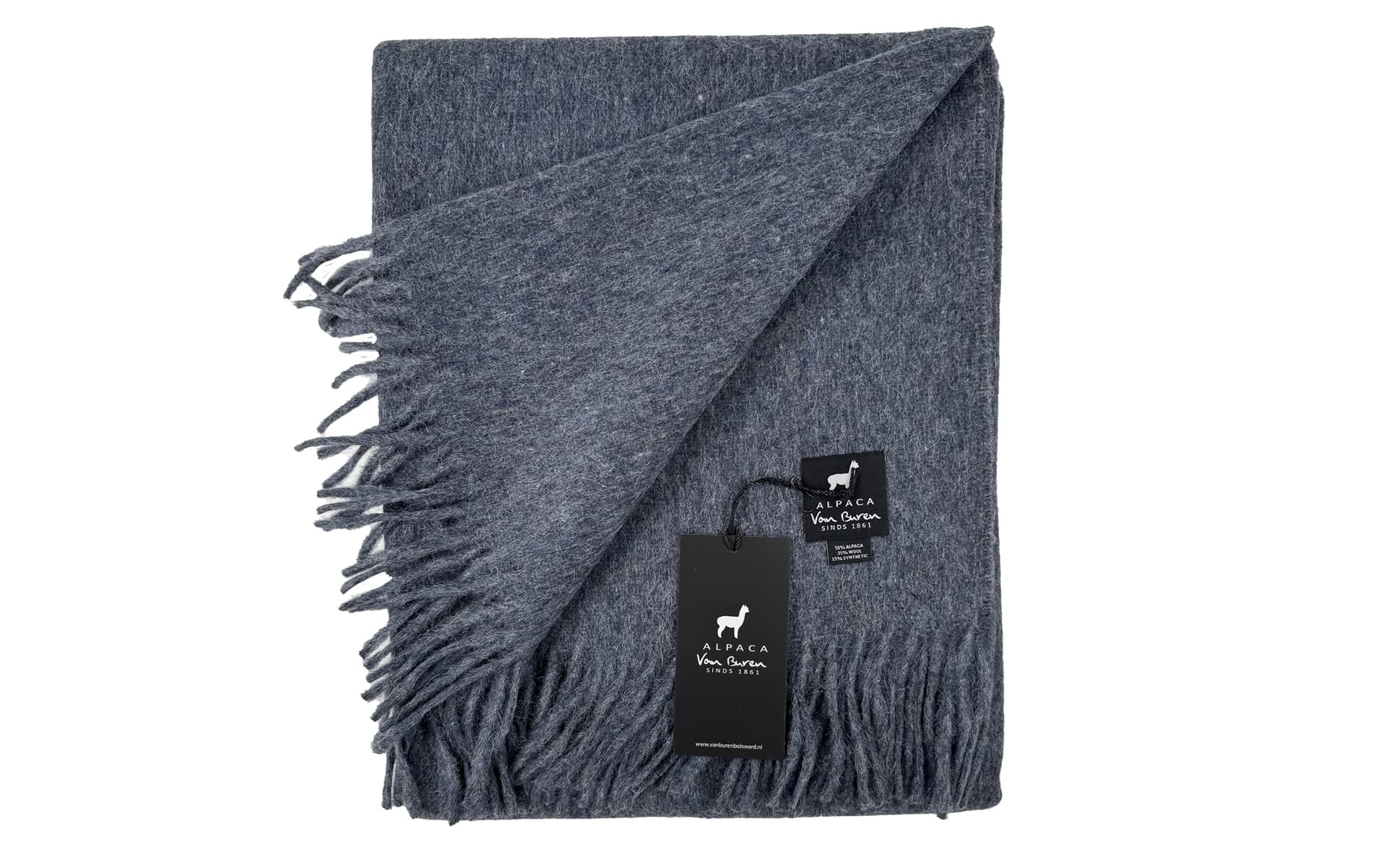 Alpaca plaid van Buren Donkerblauw