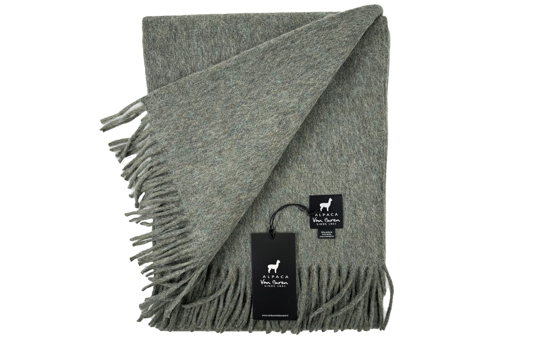 Alpaca plaid van Buren Donkergroen