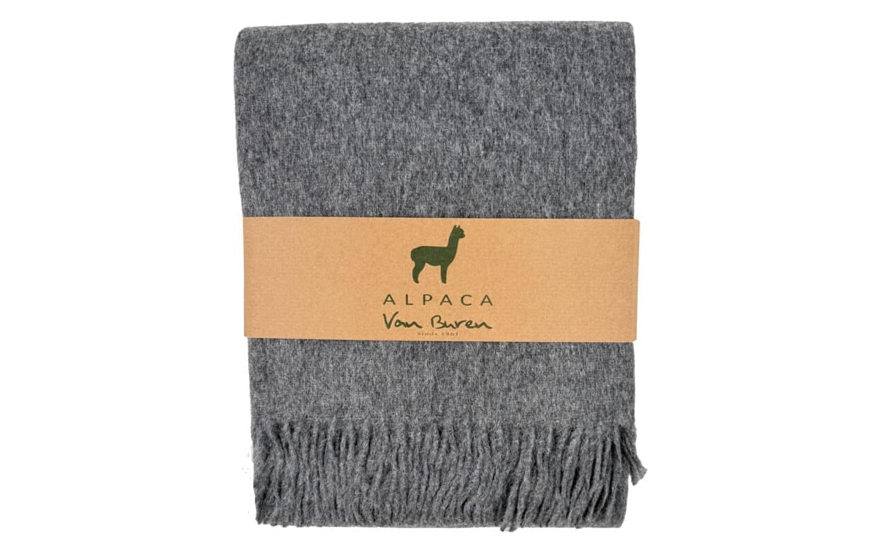 Alpaca plaid van Buren Grijs