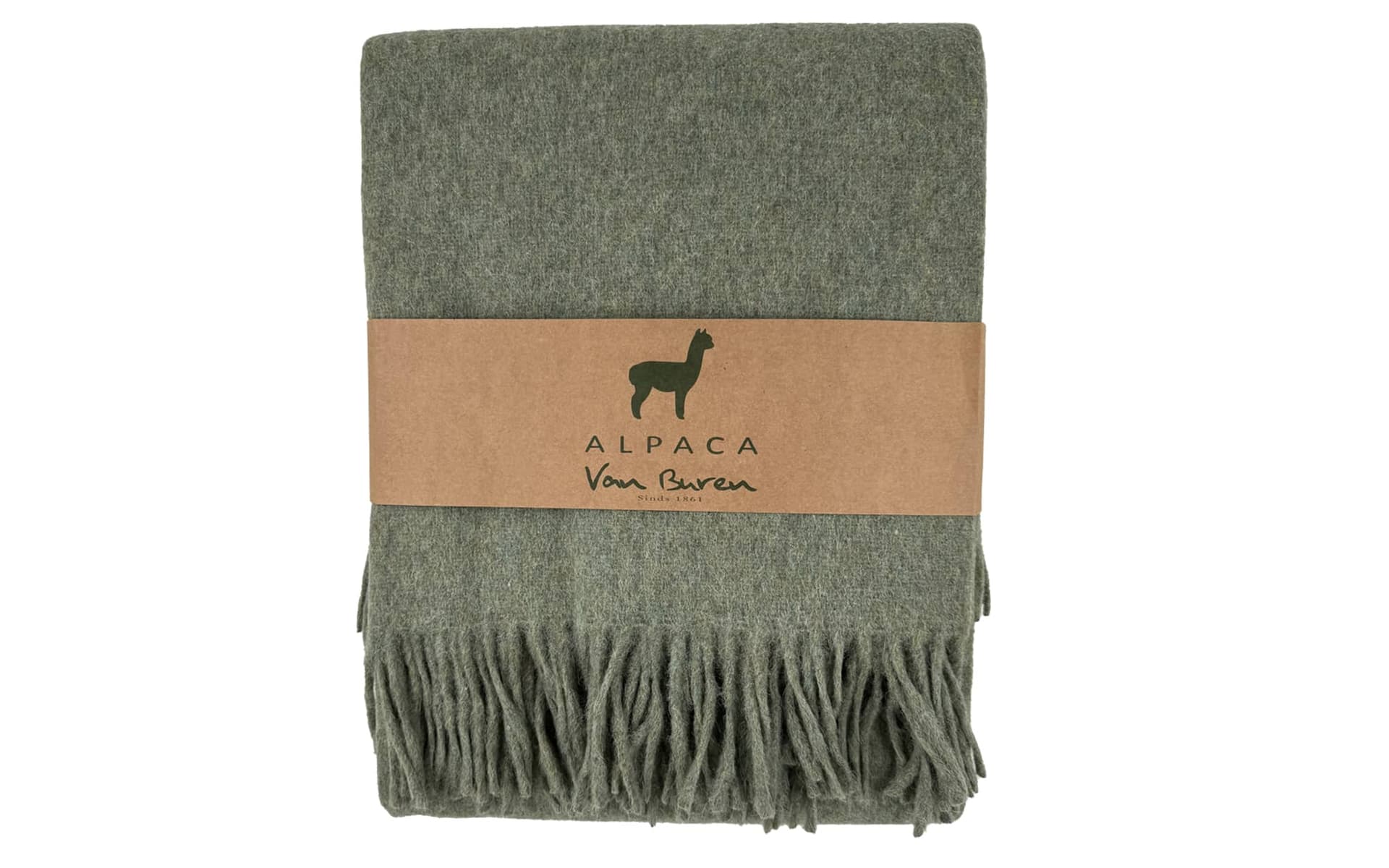 Alpaca plaid van Buren Lichtgroen