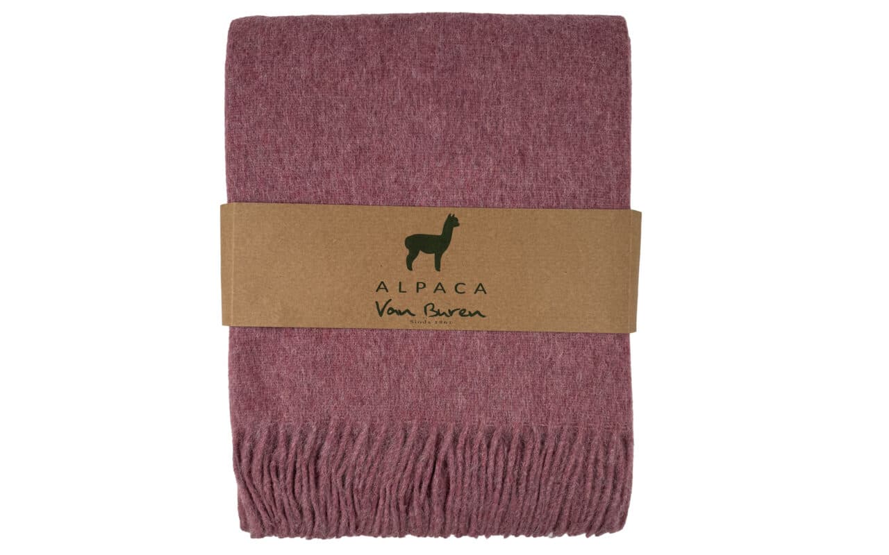 Alpaca plaid van Buren Roze