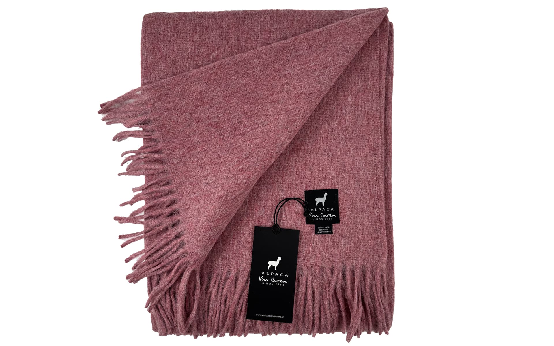 Alpaca plaid van Buren Roze