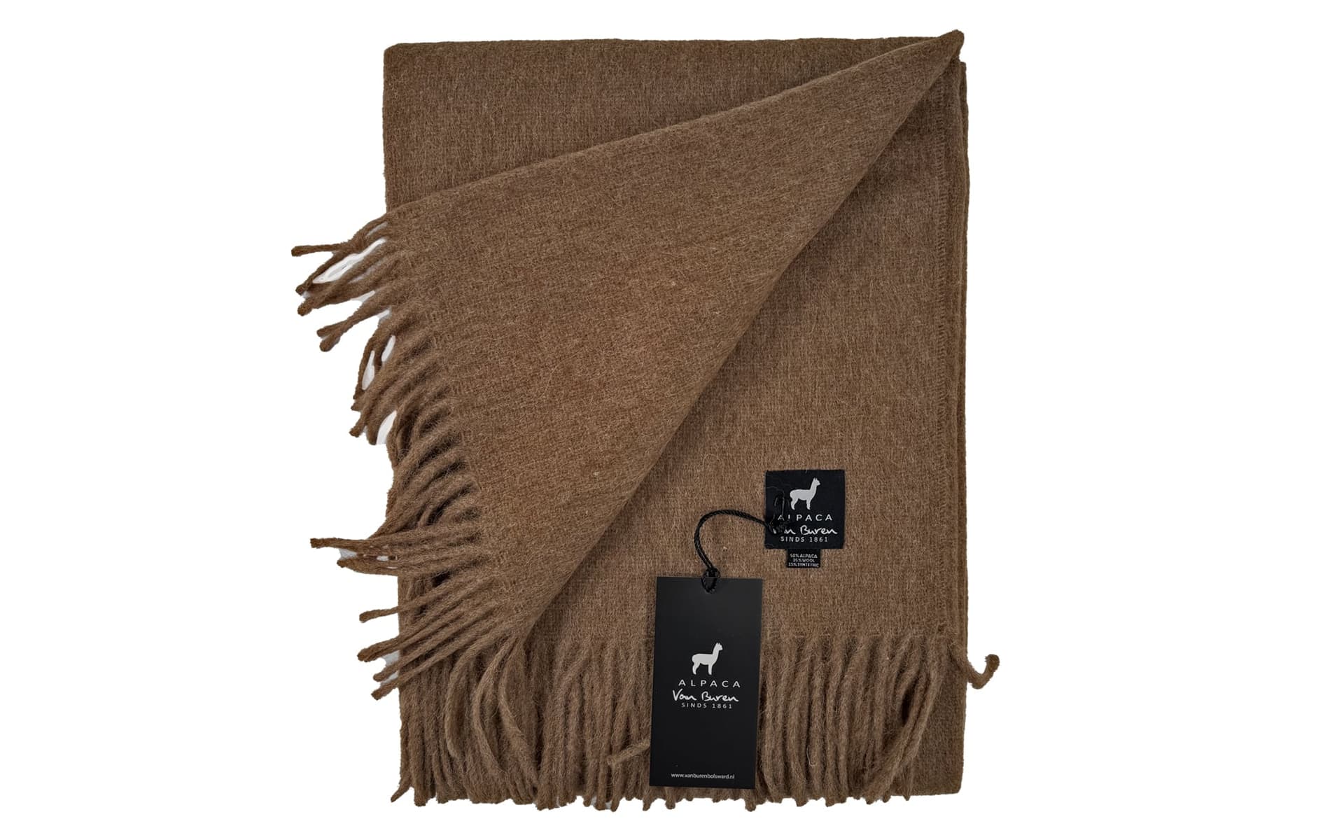 Alpaca plaid van Buren Caramel