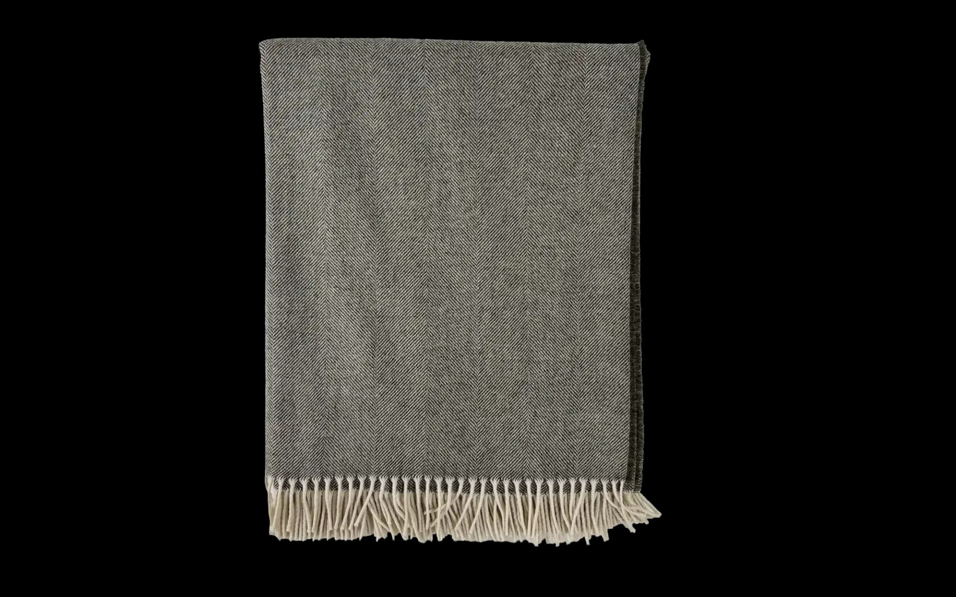 Plaid 200 x 145 cm Clynn Groen met subtiele structuur in donkergroen