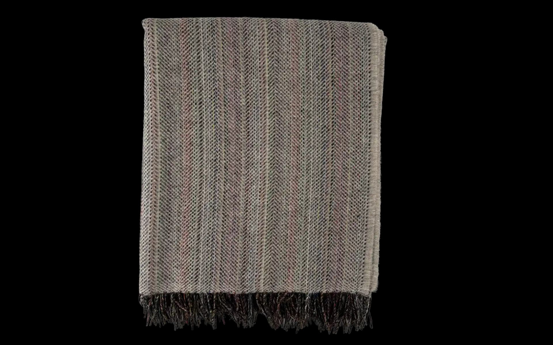 Plaid 200 x 145 cm Rainbow Grey met vrolijke kleuren en grijze basis
