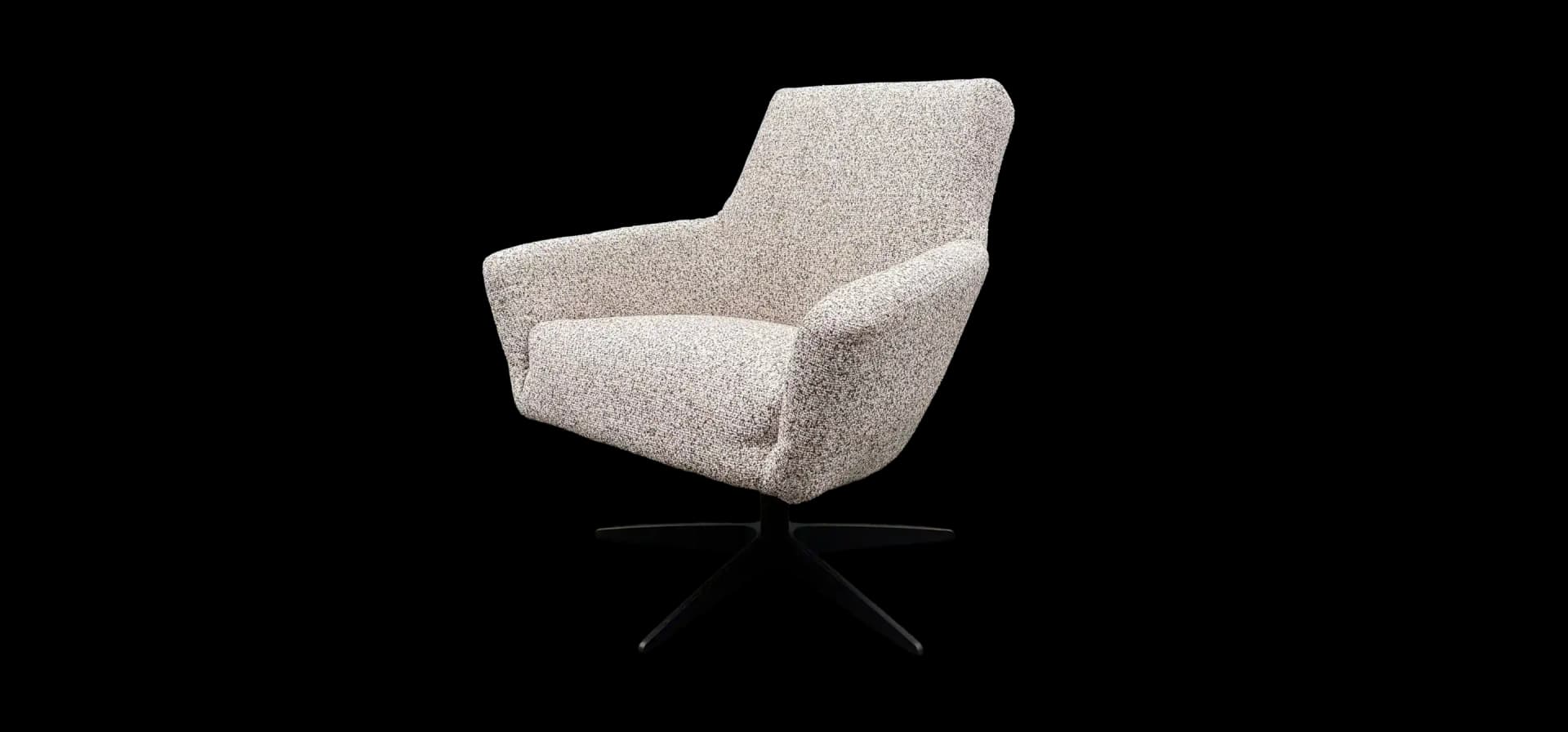 Draaifauteuil Yara, beige stof