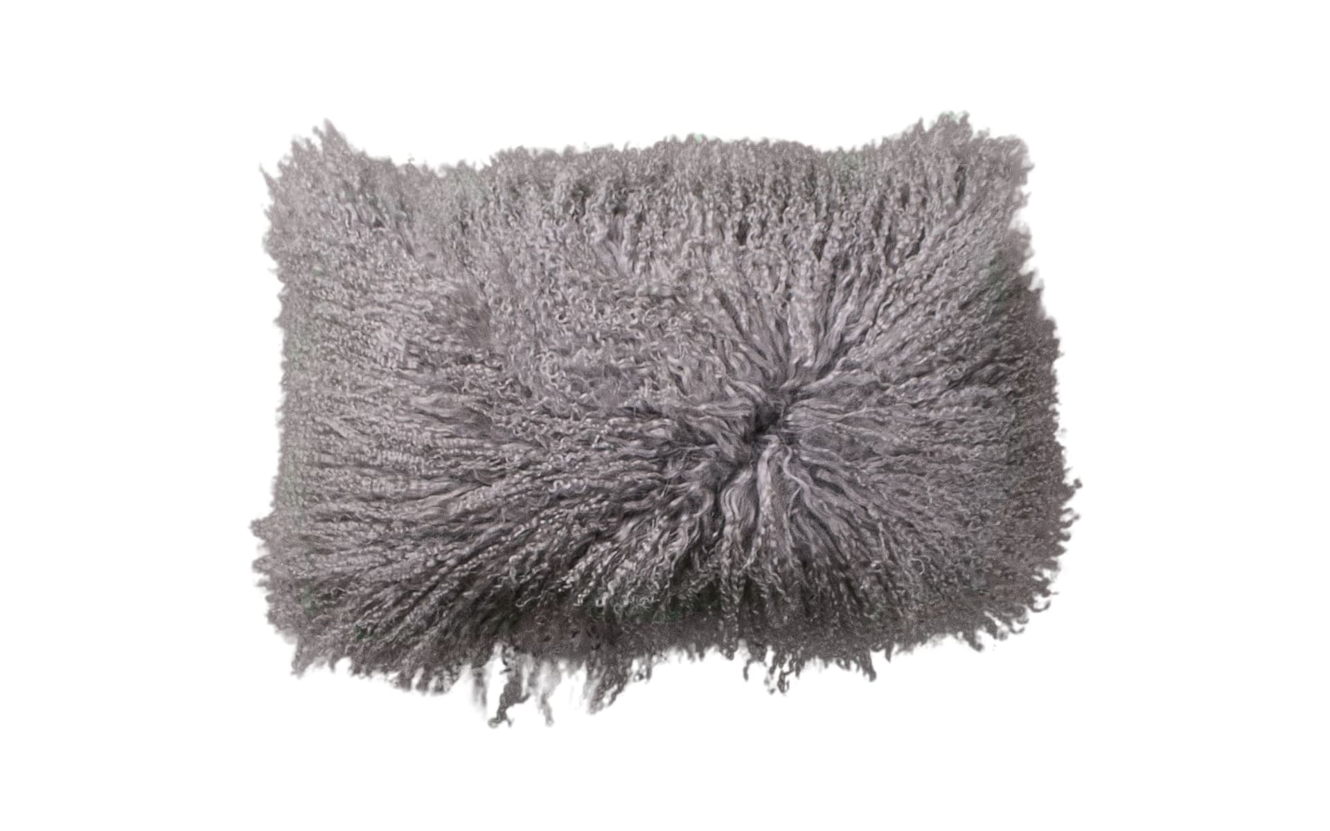Schapenvacht sierkussen Tibet Taupe 30x50cm