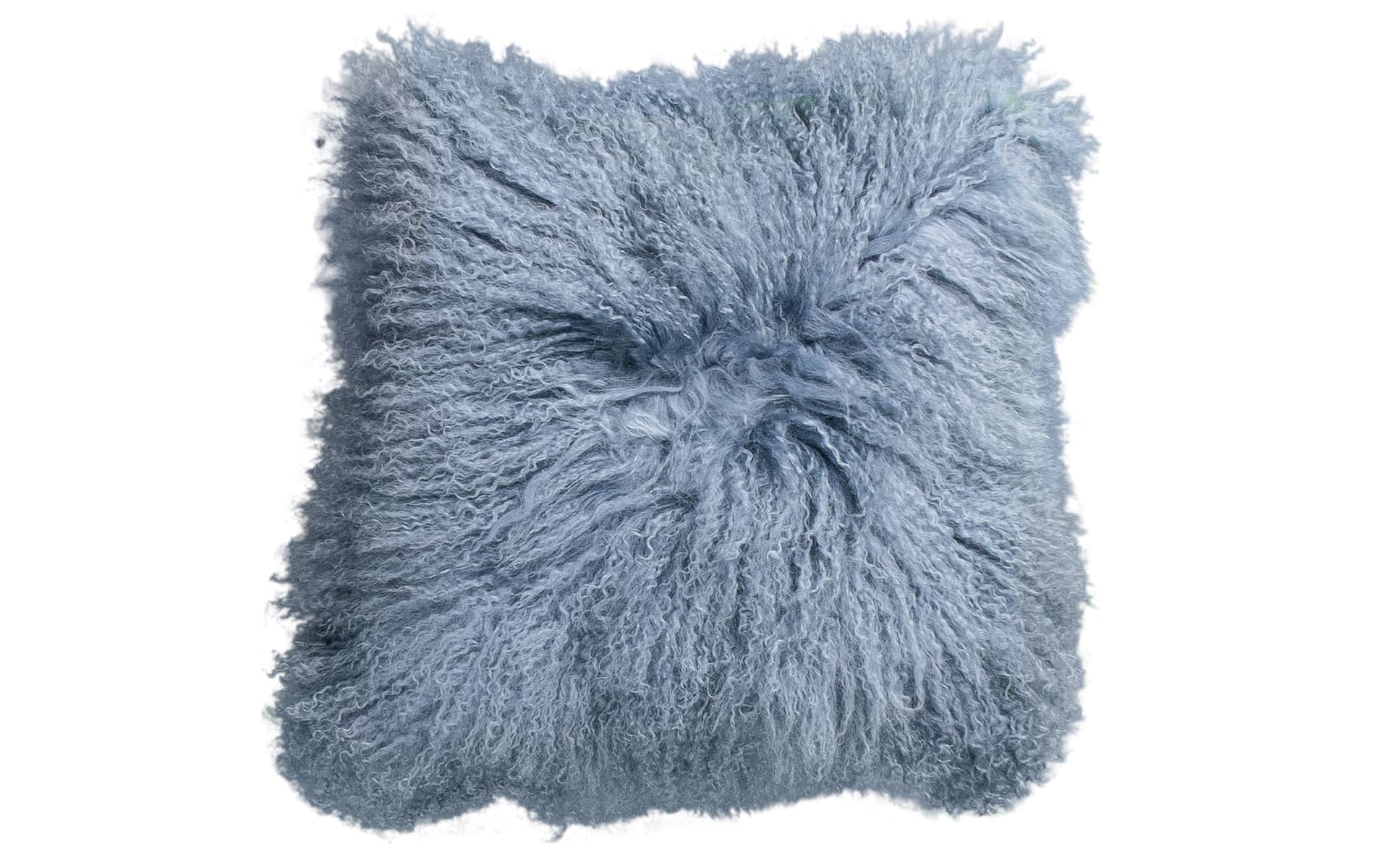 Schapenvacht sierkussen Tibet Blauw 45x45cm