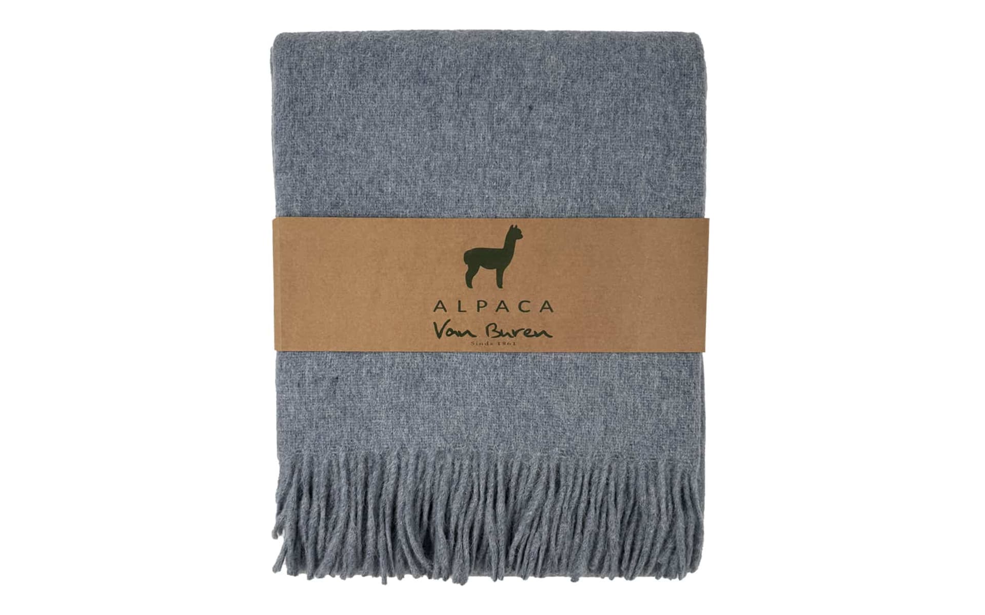 Alpaca plaid van Buren Lichtblauw