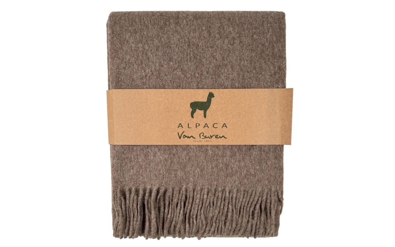 Alpaca plaid van Buren Chocolade