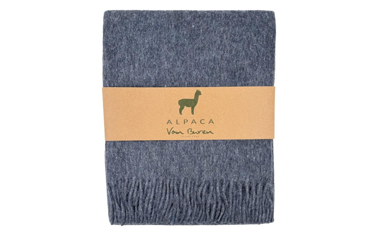 Alpaca plaid van Buren Donkerblauw