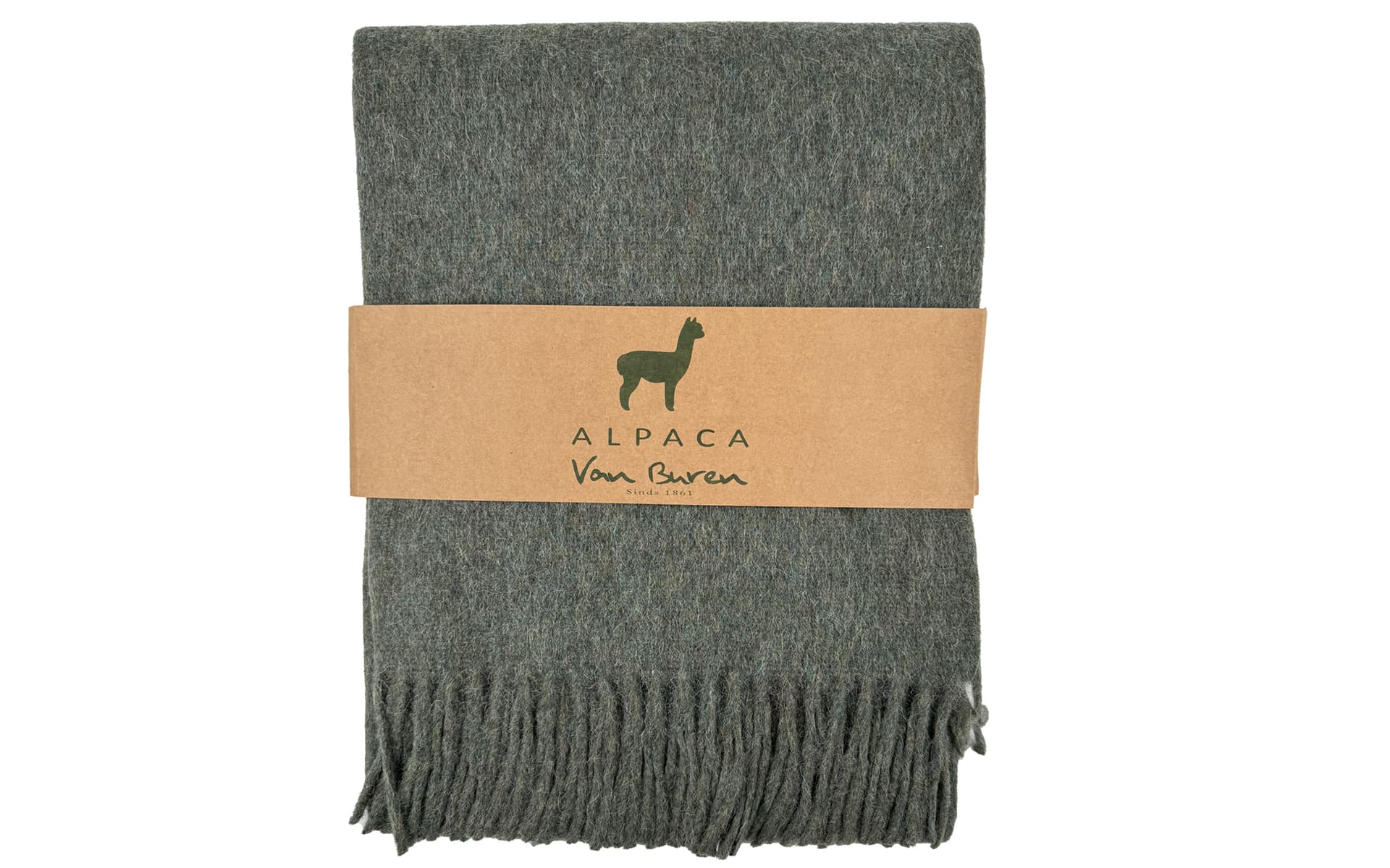 Alpaca plaid van Buren Donkergroen