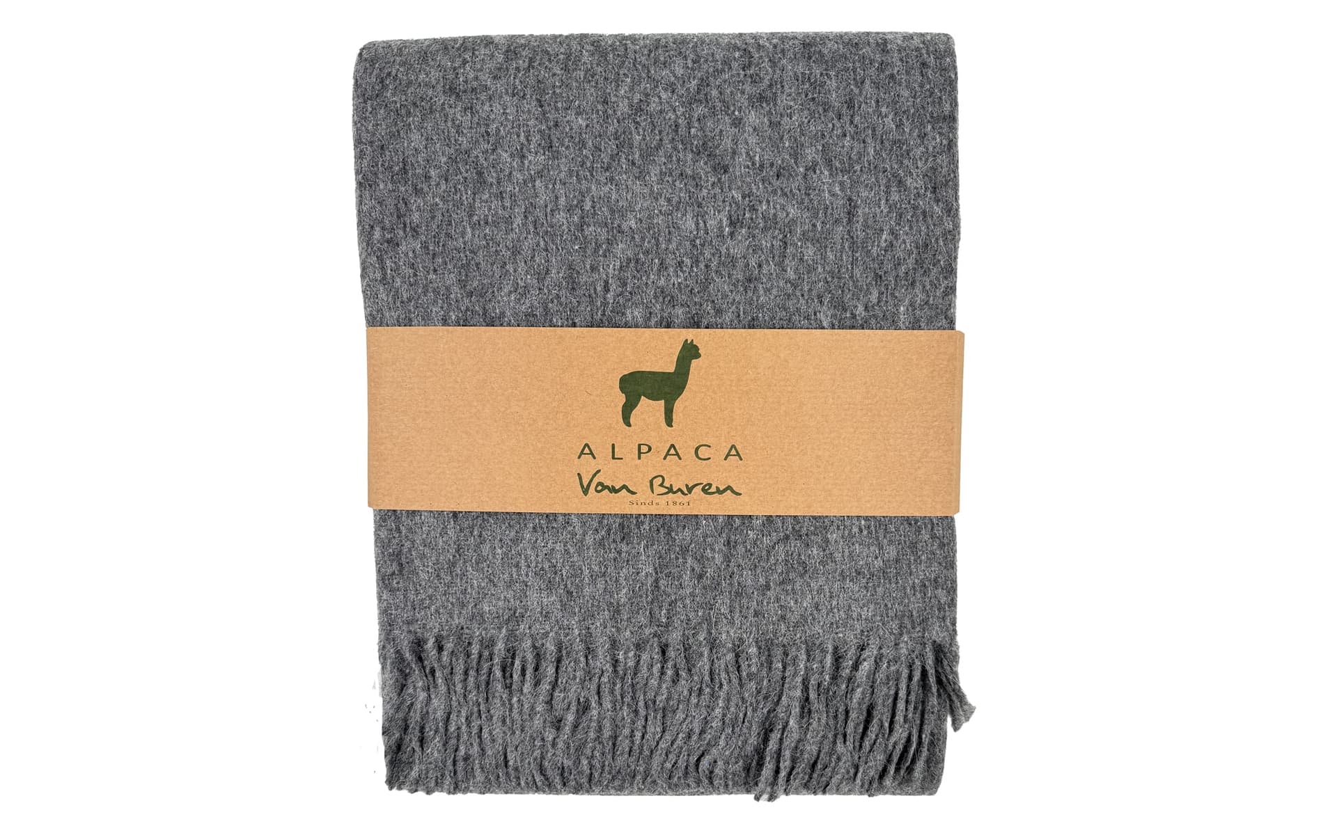 Alpaca plaid van Buren Grijs