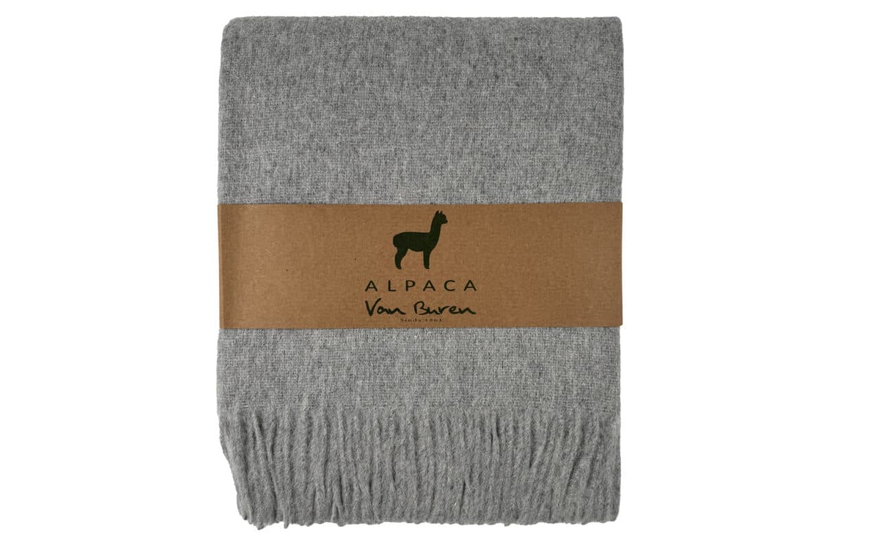 Alpaca plaid van Buren Lichtgrijs