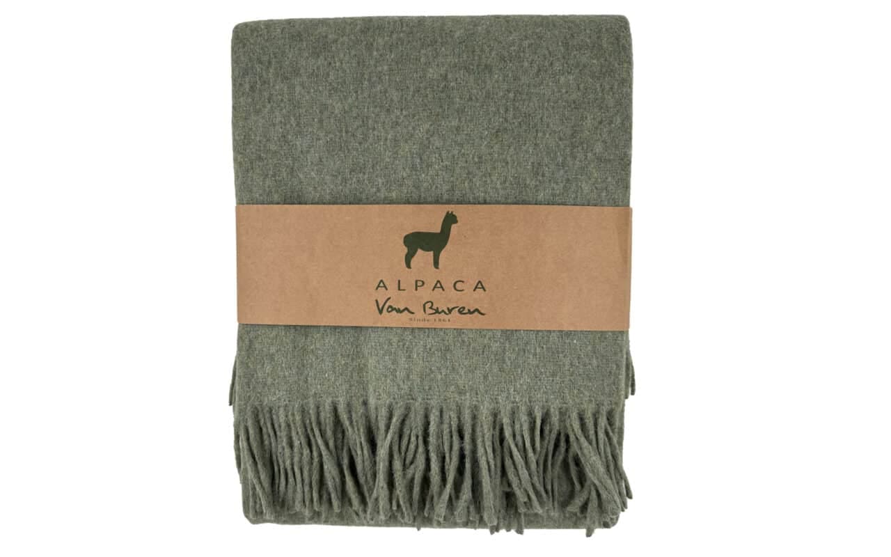 Alpaca plaid van Buren Lichtgroen
