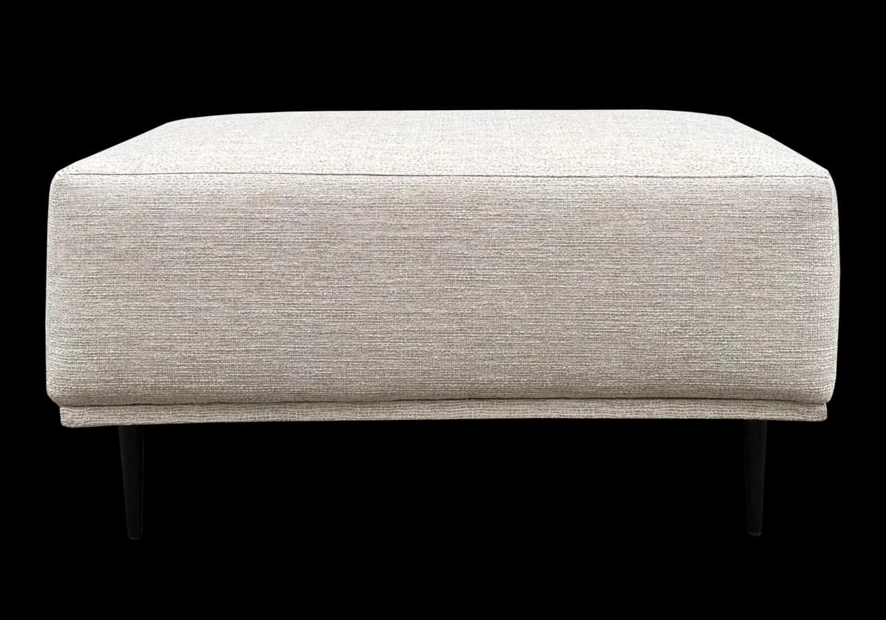 Beige langwerpige poef Mees 60x90 cm vooraanzicht