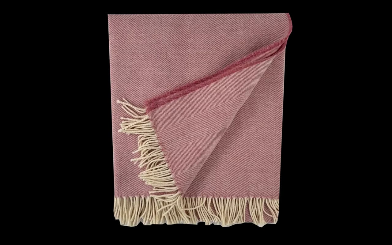 Grote roze plaid 200 x 145 cm open gespreid