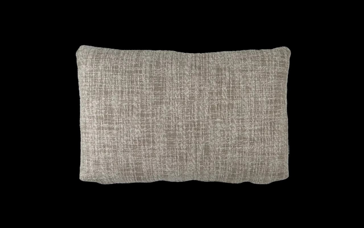 Langwerpig sierkussen Luma Beige 45 x 30 cm in een stof met een linnen structuur