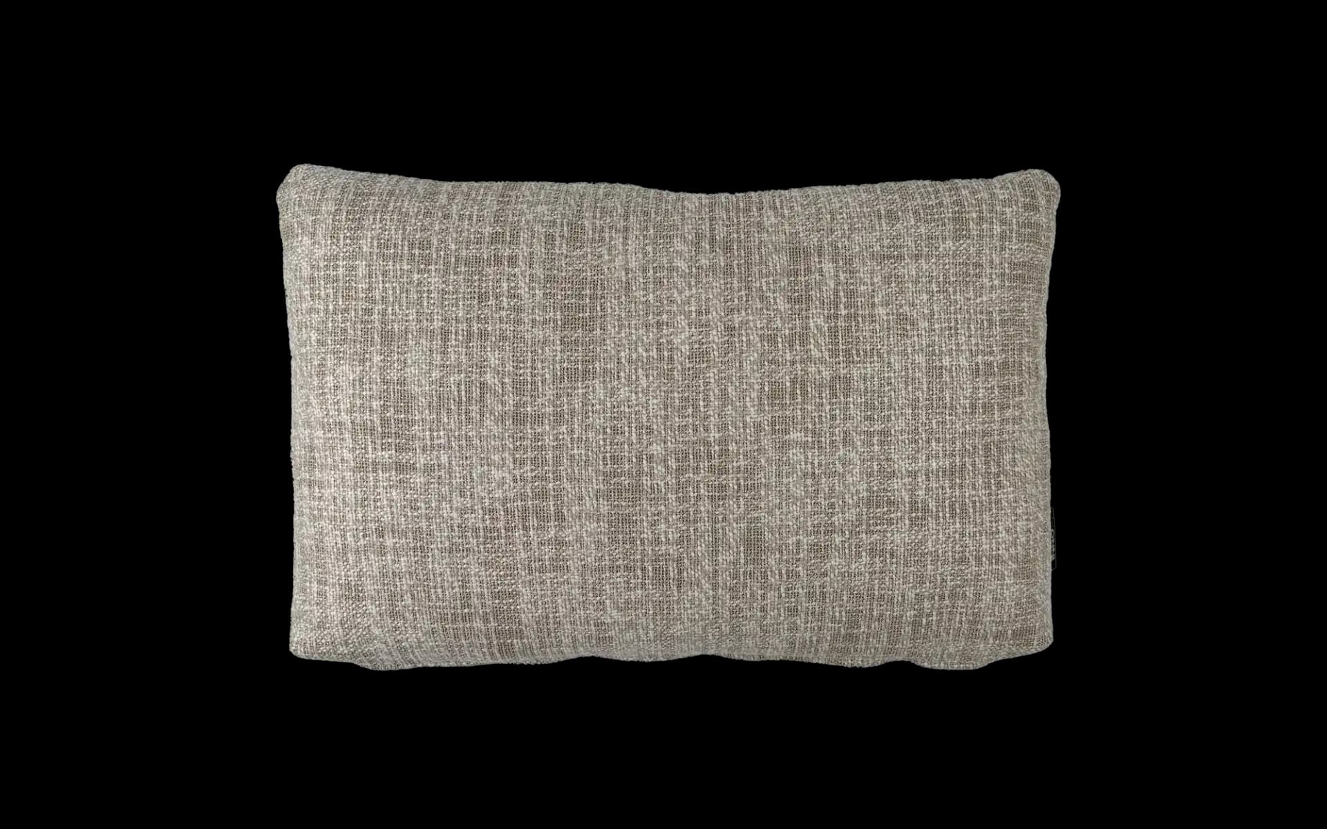 Langwerpig sierkussen Luma Beige 45 x 30 cm in een stof met een linnen structuur