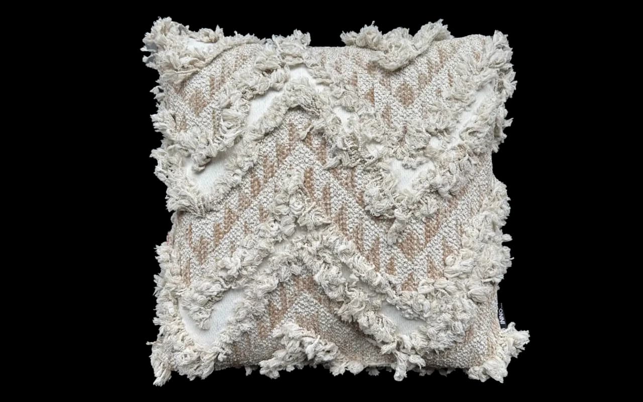 Sierkussen Marrakesh Mirage 45 x 45 cm met een oosters patroon in warme zand- en bruintinten voor een stijlvolle en sfeervolle uitstraling.