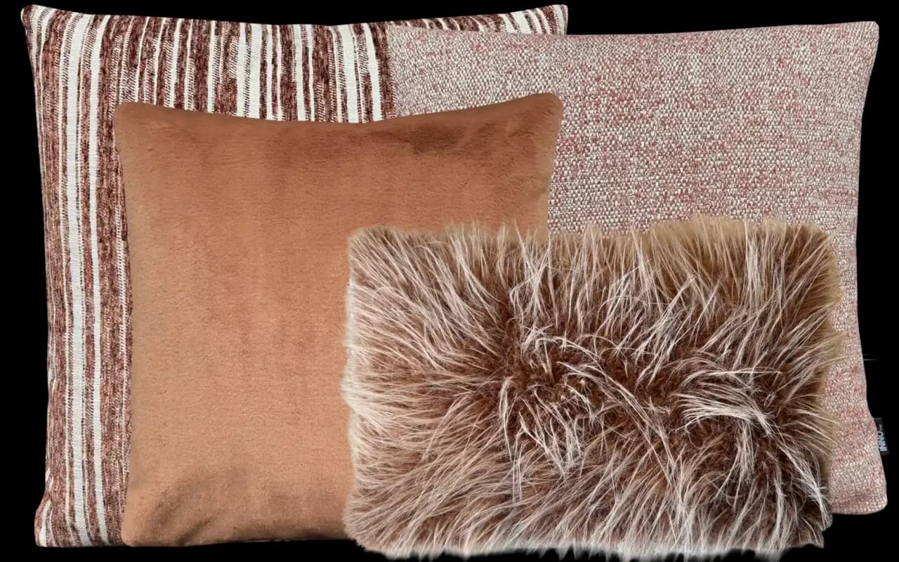 Complete sierkussen set Mocha Mousse voor een warme en rustige uitstraling in huis