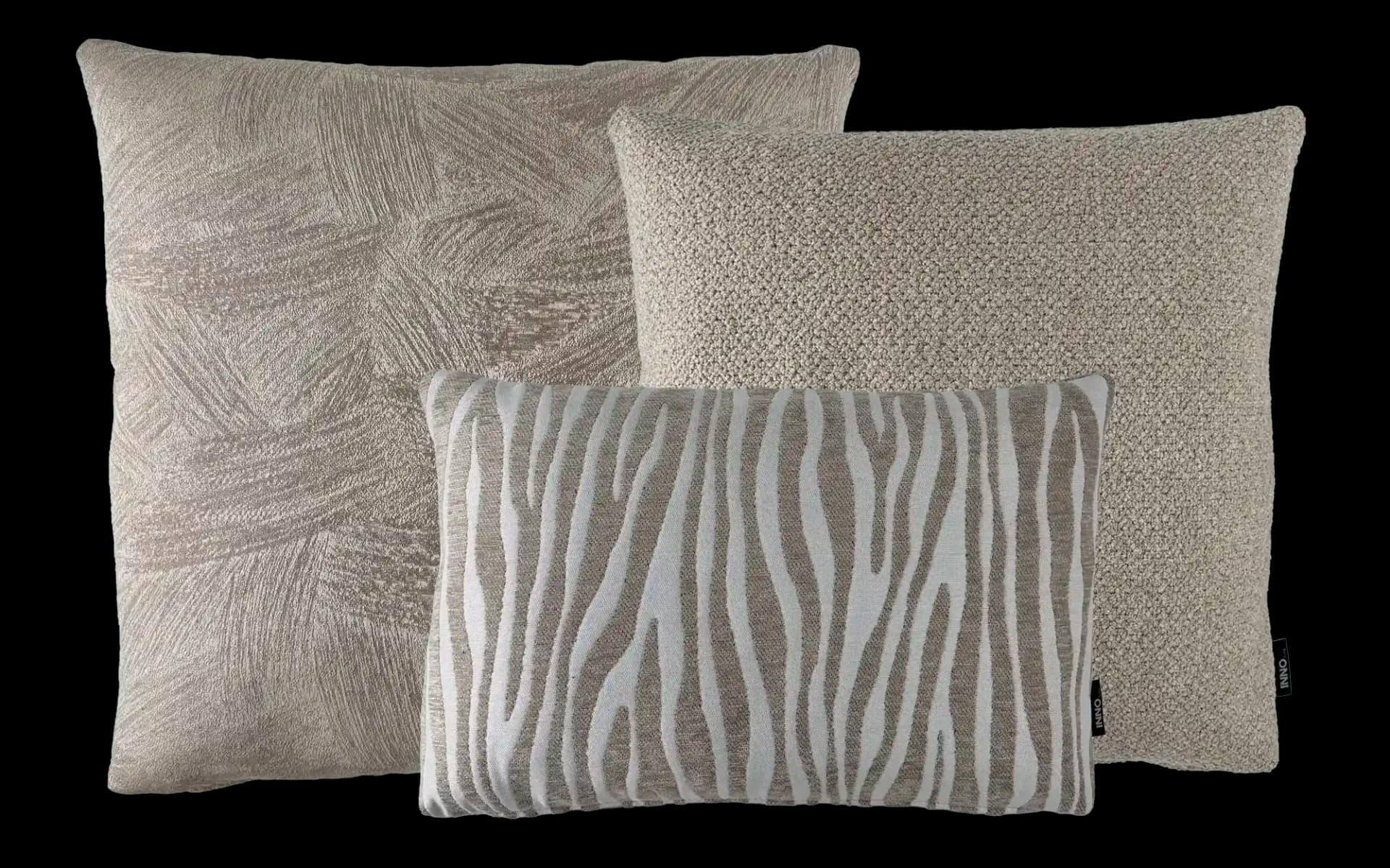 Beige sierkussen set Be Rhythm met moderne patronen voor bank of bed